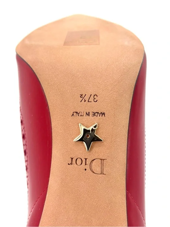 Christian Dior Spectadior Buckle Brogue Maryjane Cap Toe Pointed Toe Pumps 37.5 - Picture 9 of 9